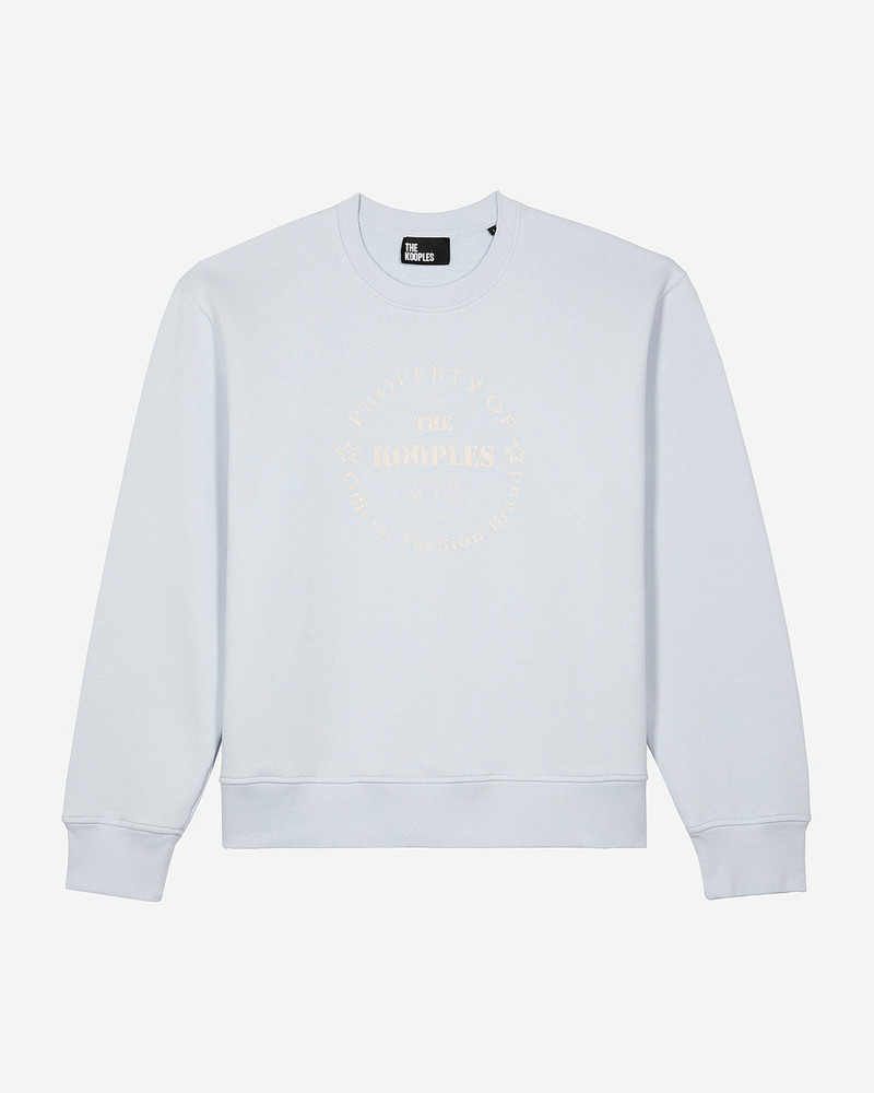 SWEATHSHIRT WITH LIGHT BLUE SCREEN PRINT 1