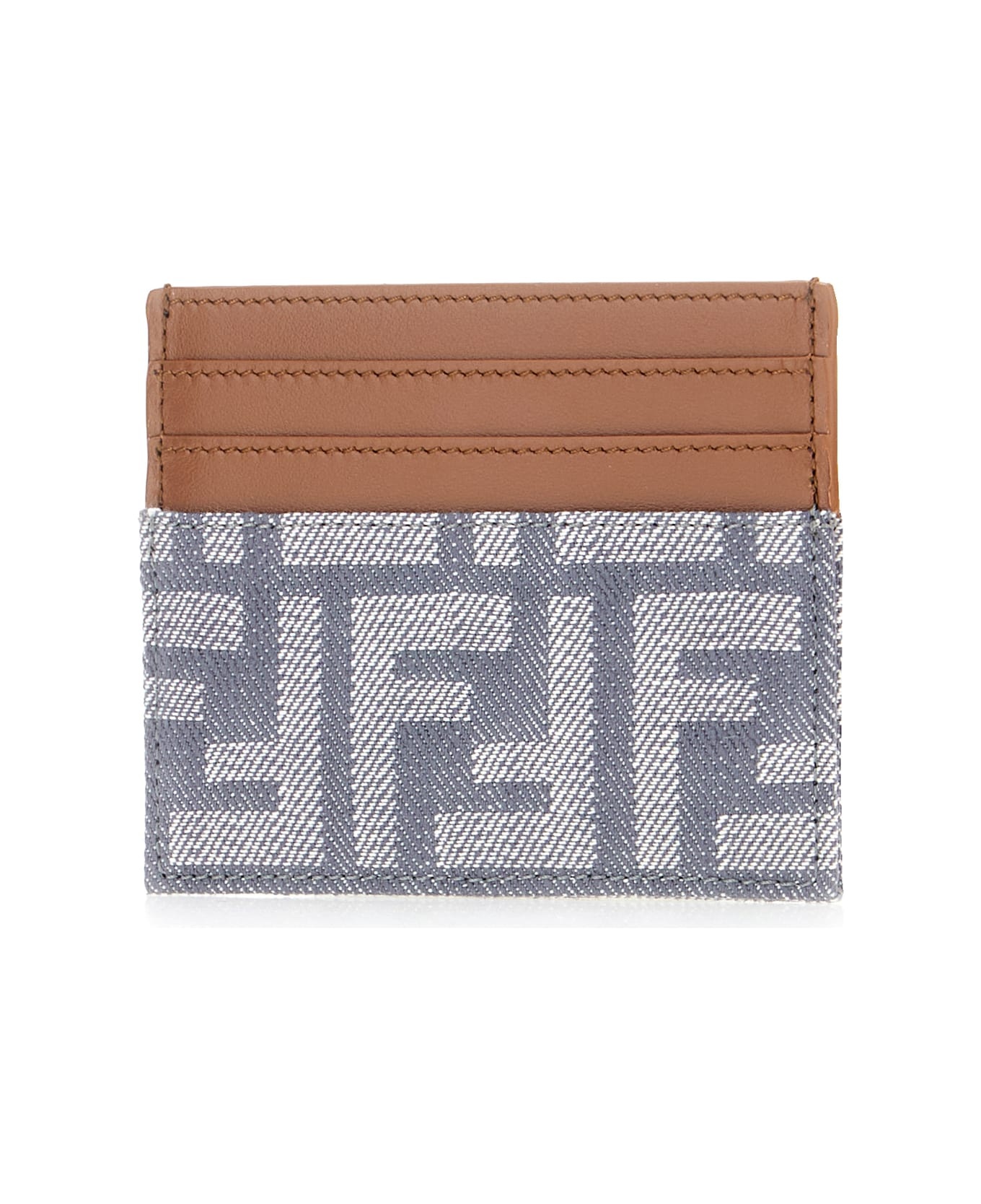 Multicolor Leather And Fabric Cardholder - 2