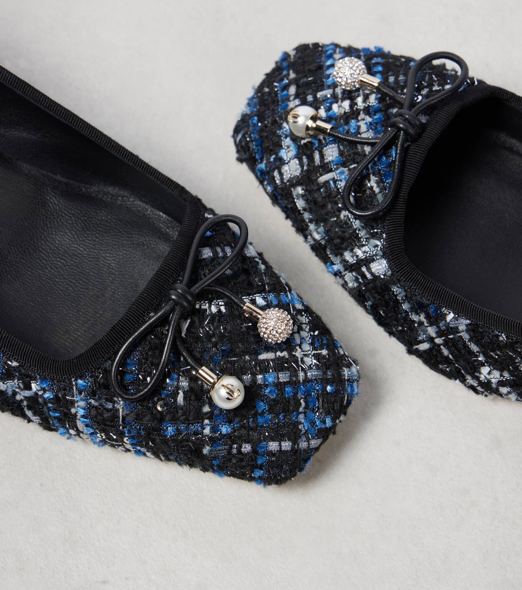 Elme 45 bow-detail tweed pumps - 5