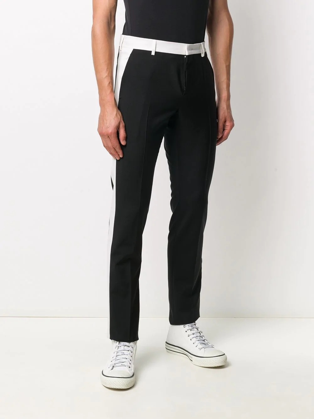 contrast-panel trousers - 3