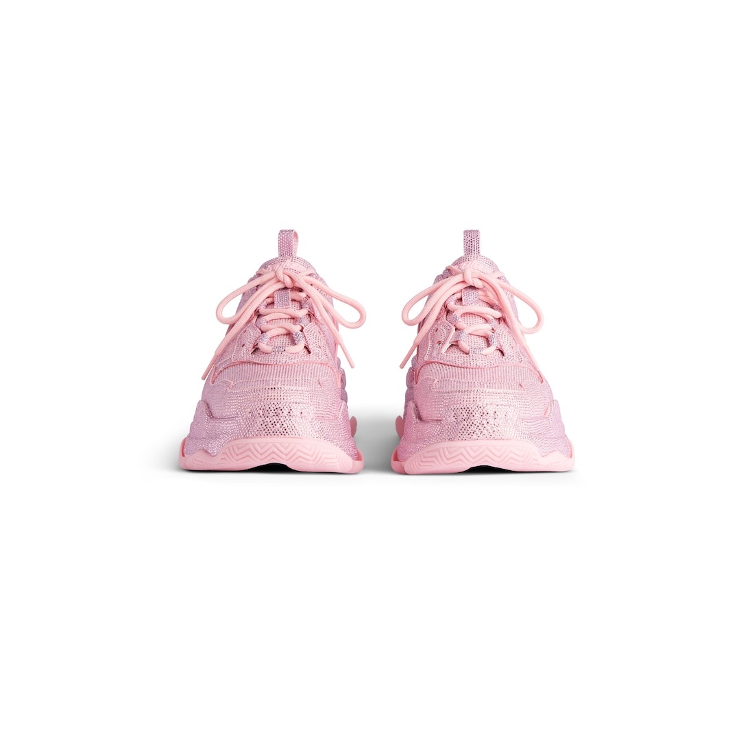Women's Triple S Sneaker With Rhinestones in Light Pink - 3