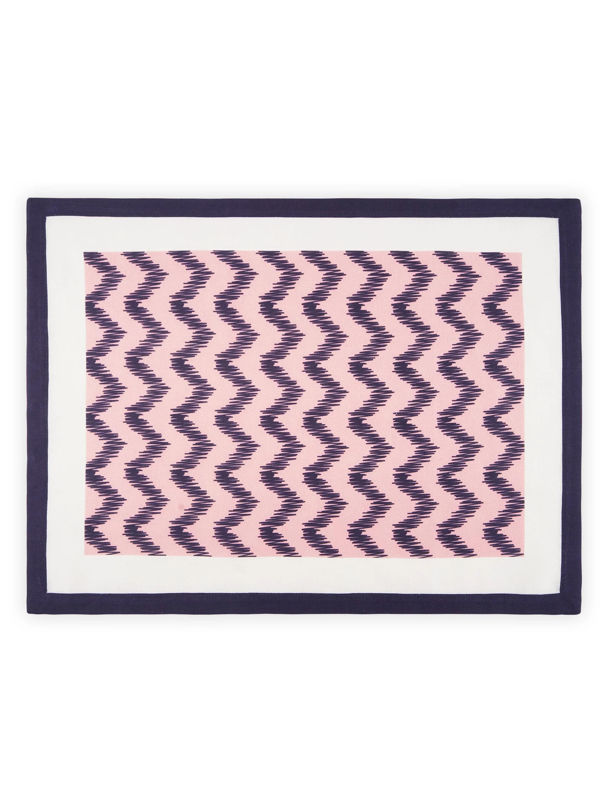 Jaipur 2-Piece Linen Placemat Set - Pink Blue - 1