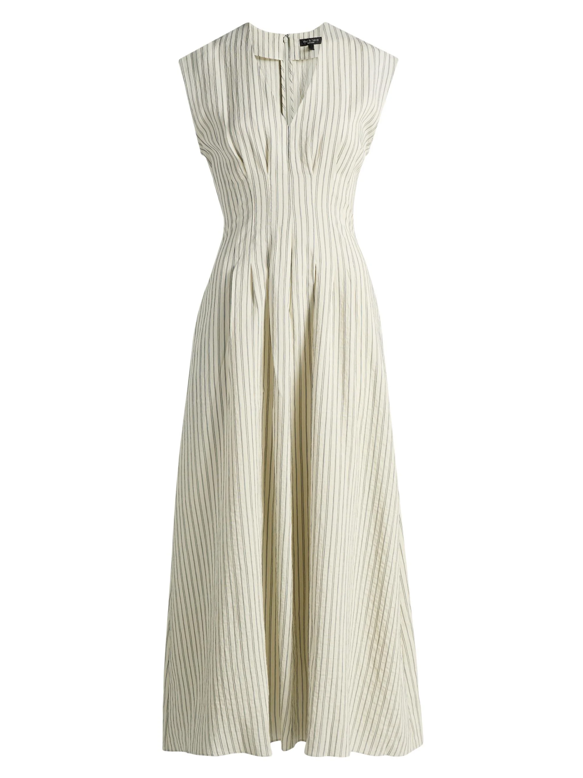 Women's Ines Striped A-Line Maxi Dress - Cream Stripe - 1