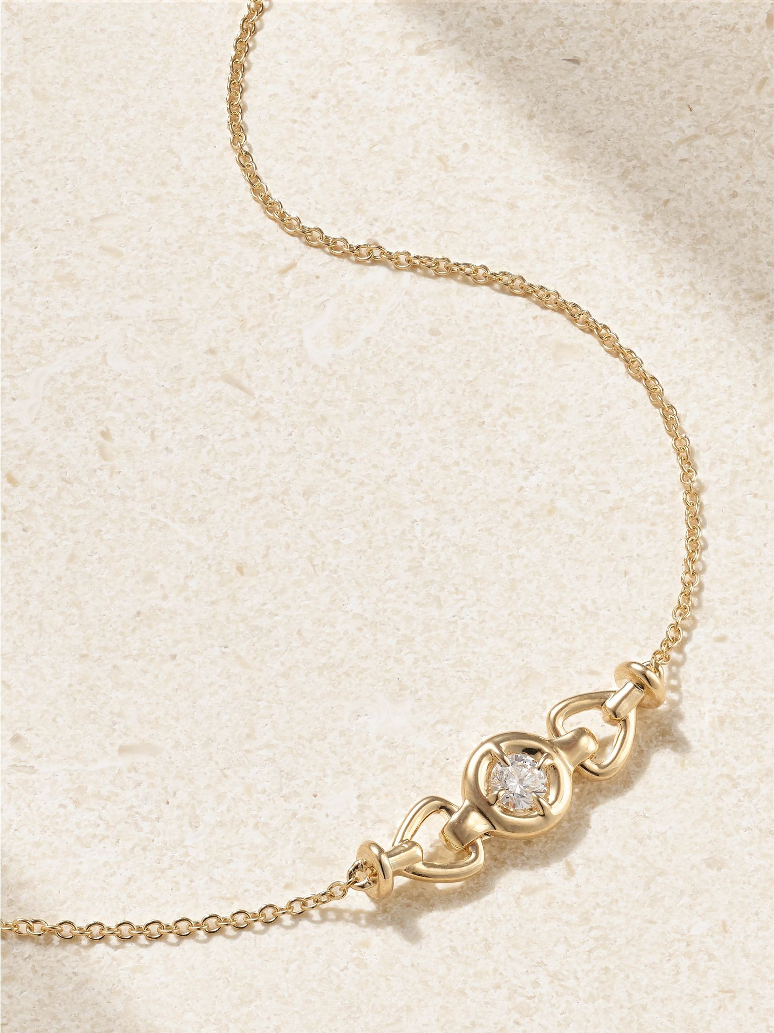 Silvia 14-karat gold diamond necklace Gold - 4