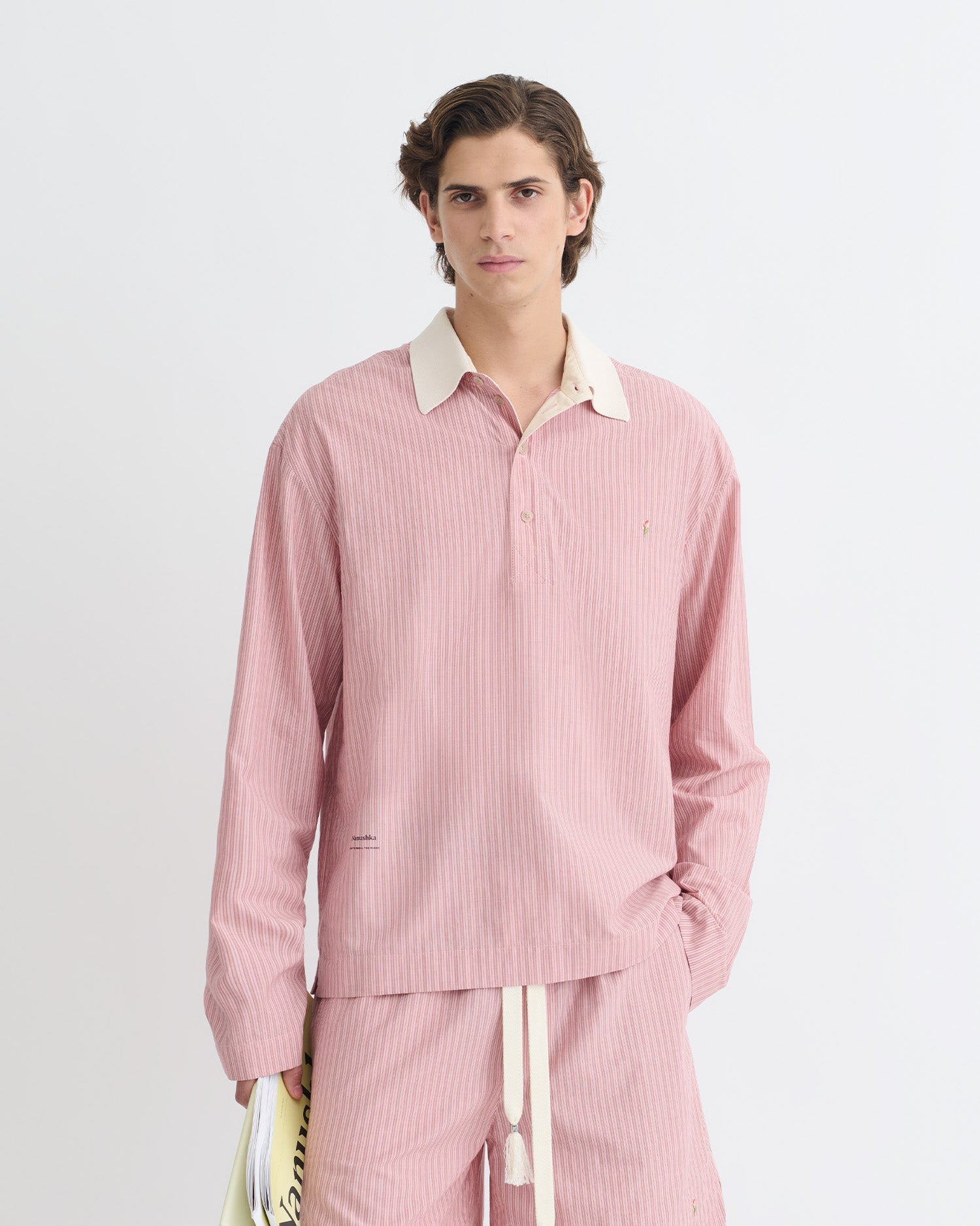 Striped Polo Neck Top - 2