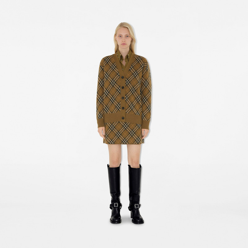 Check Wool Blend Mini Skirt 5