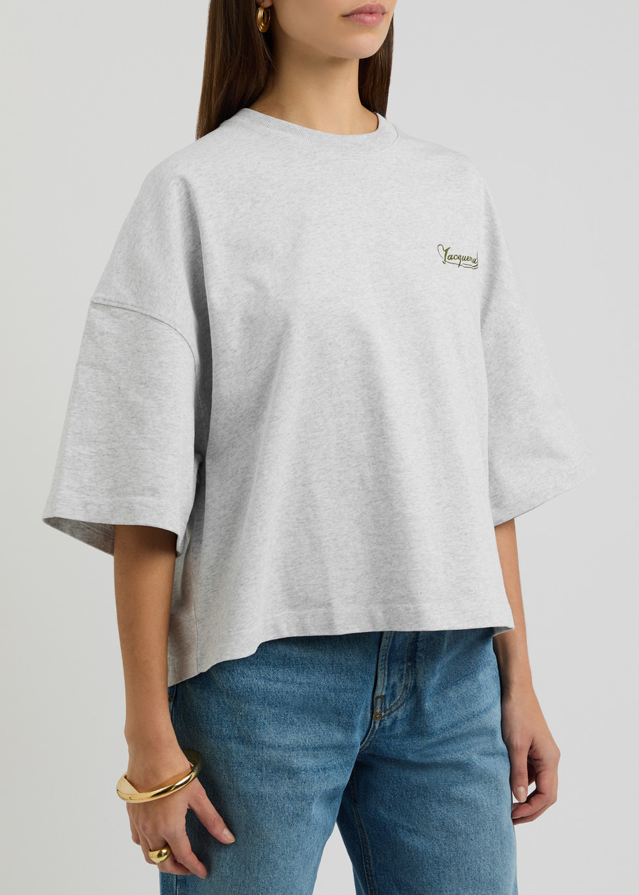 Jacquemus Le T-shirt Corto Logo-embroidered Cotton T-shirt - 2