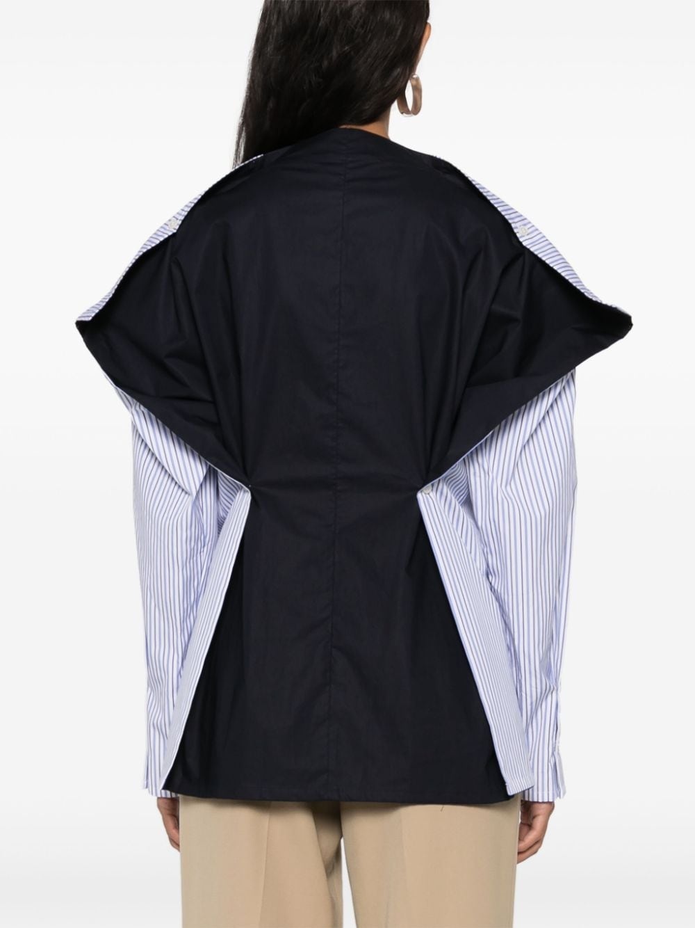 colourblock panelled shirt - 4