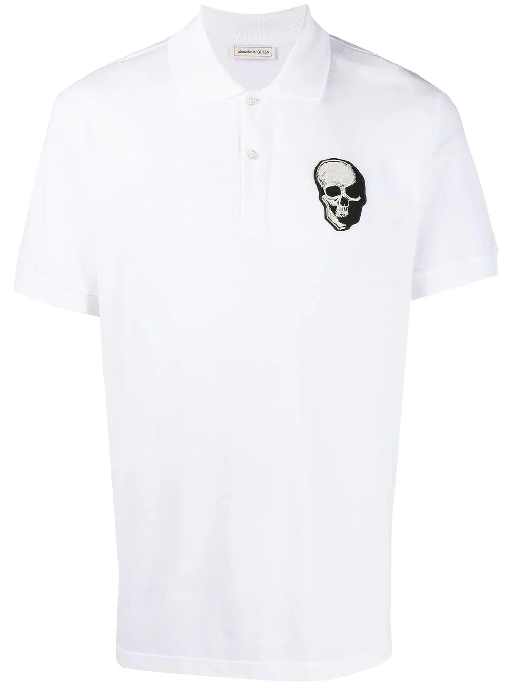 skull patch polo shirt - 1