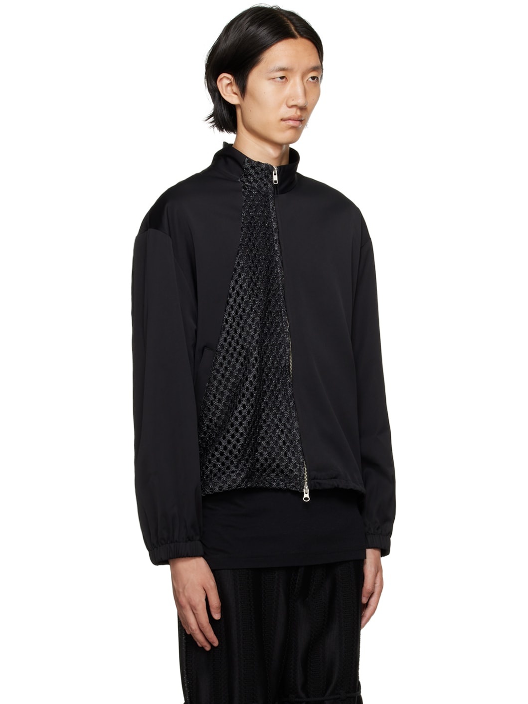 Black Paneled Jacket - 2