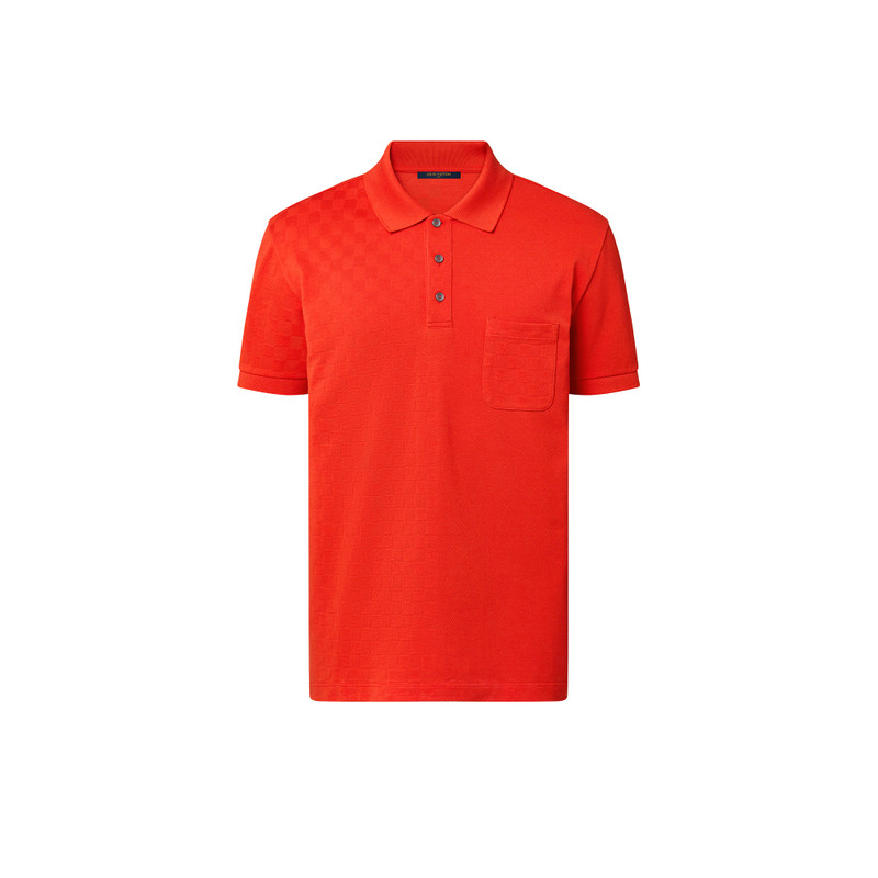 Cotton Half Damier Pocket Polo 1