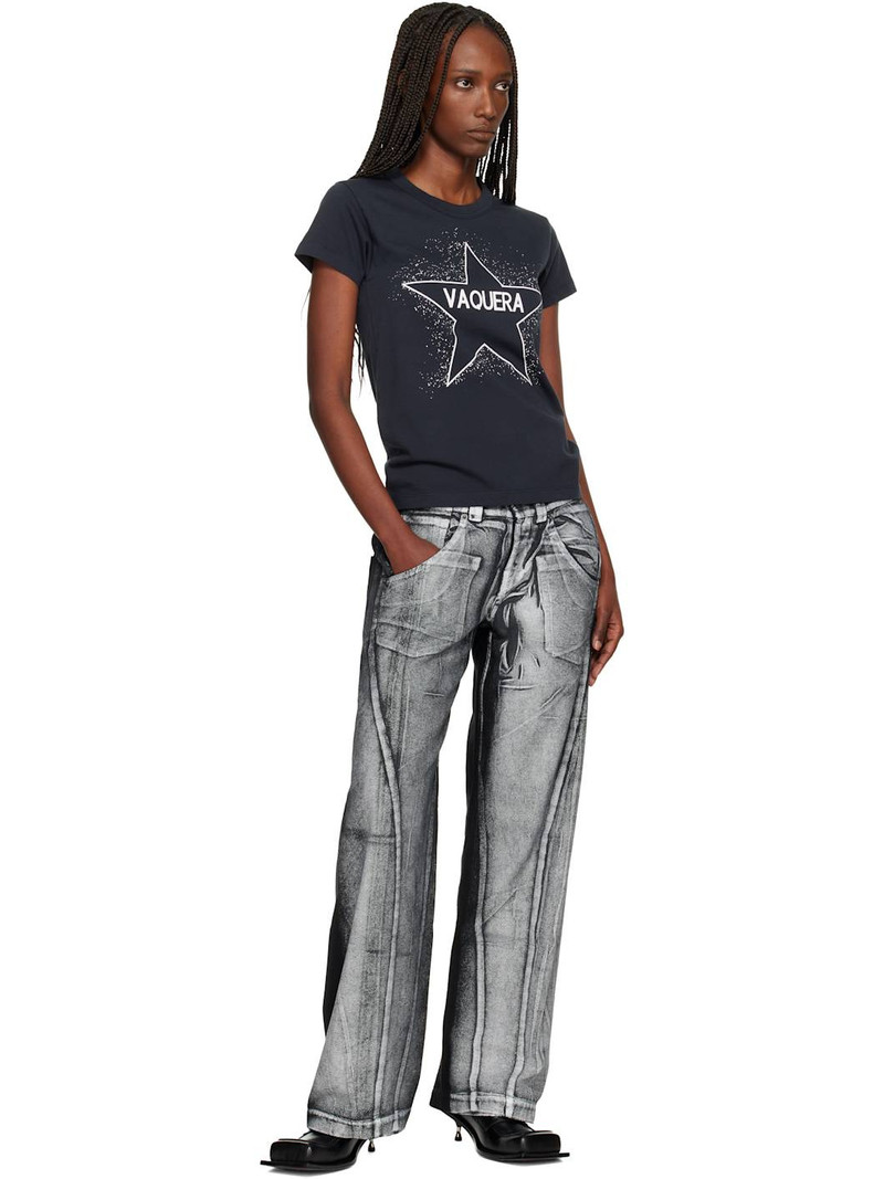VAQUERA Black 'Vaquera' Star T-shirt outlook