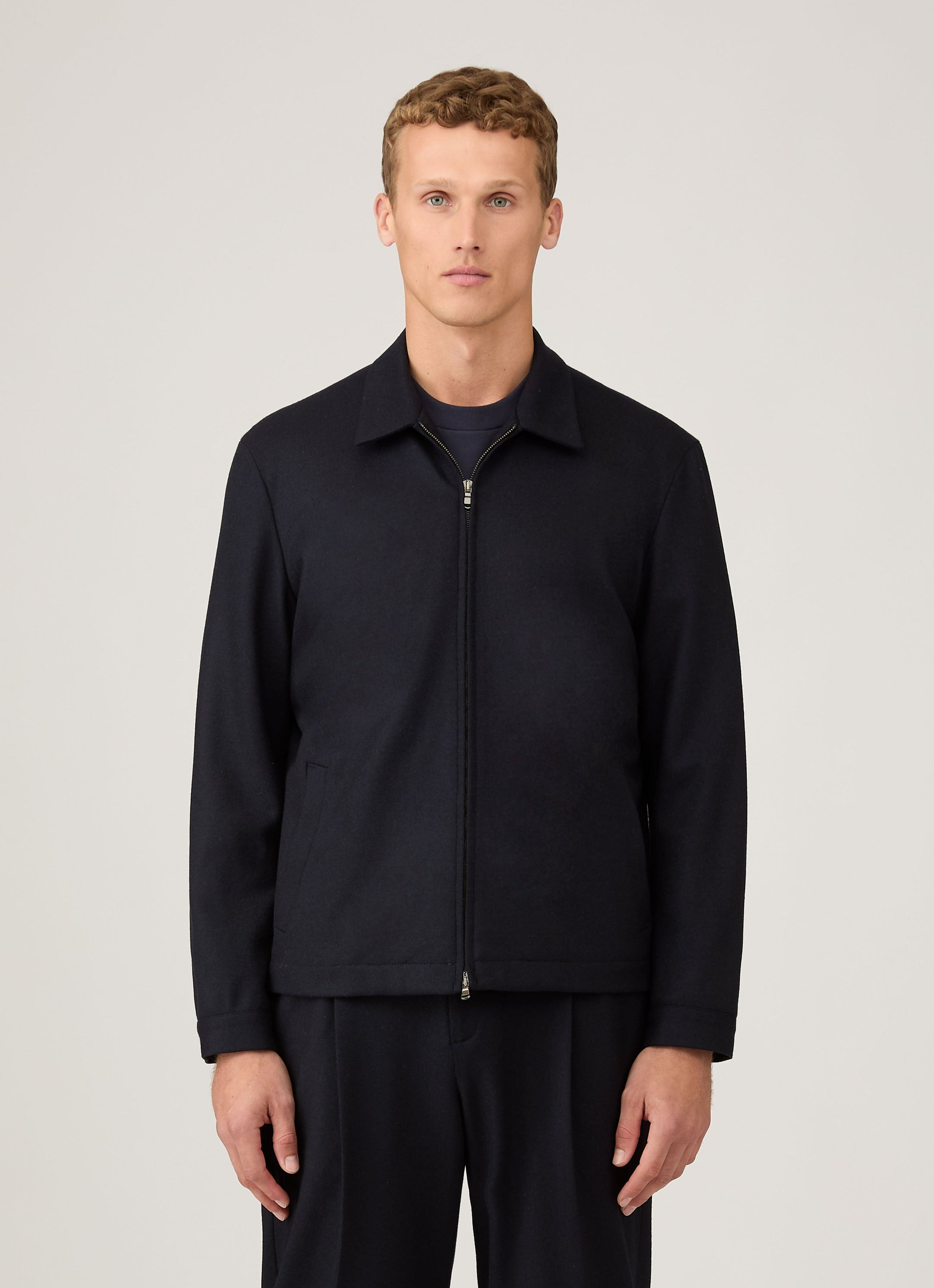 Boiled Wool Harrington Jacket - 2