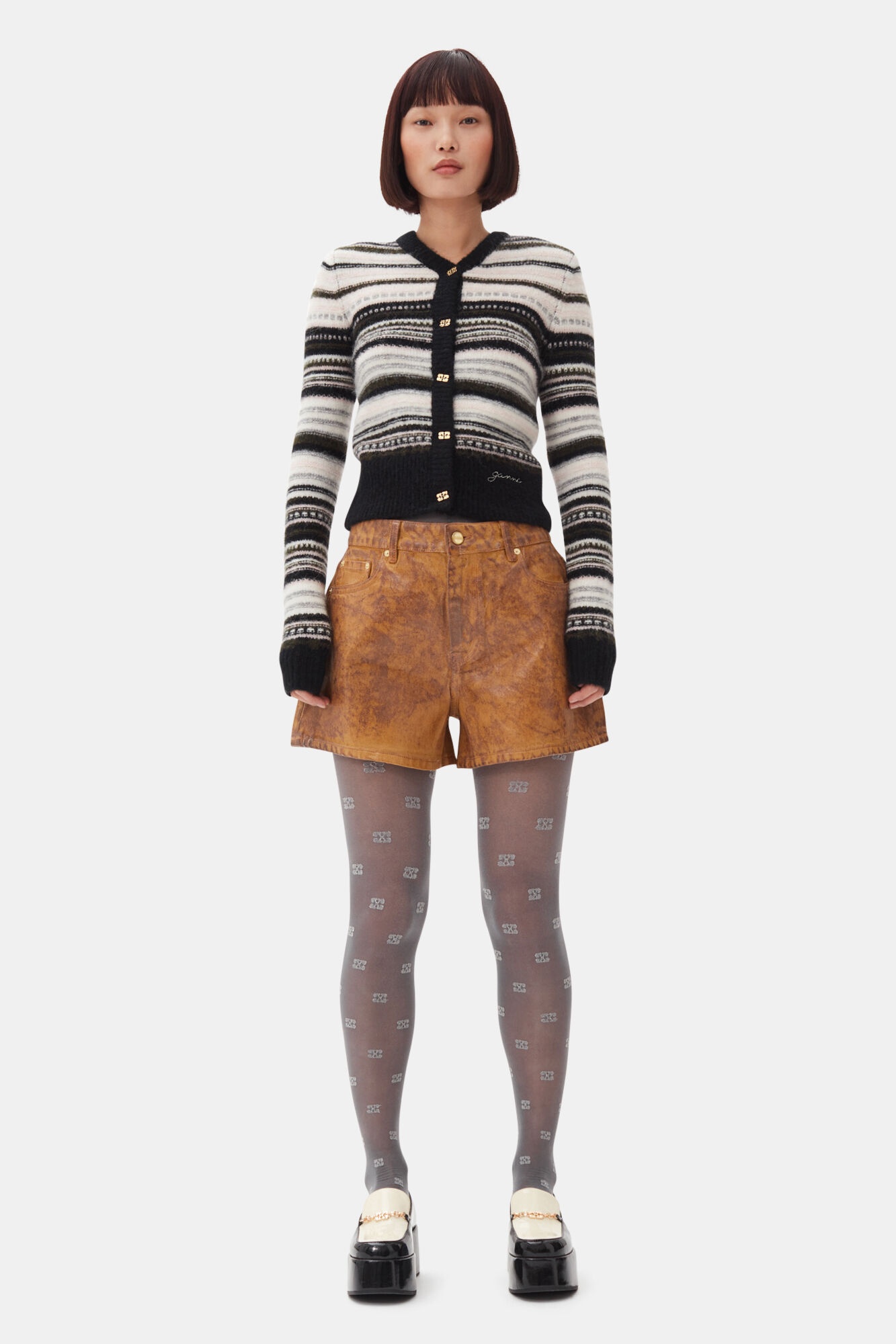 BLACK STRIPE CARDIGAN - 3