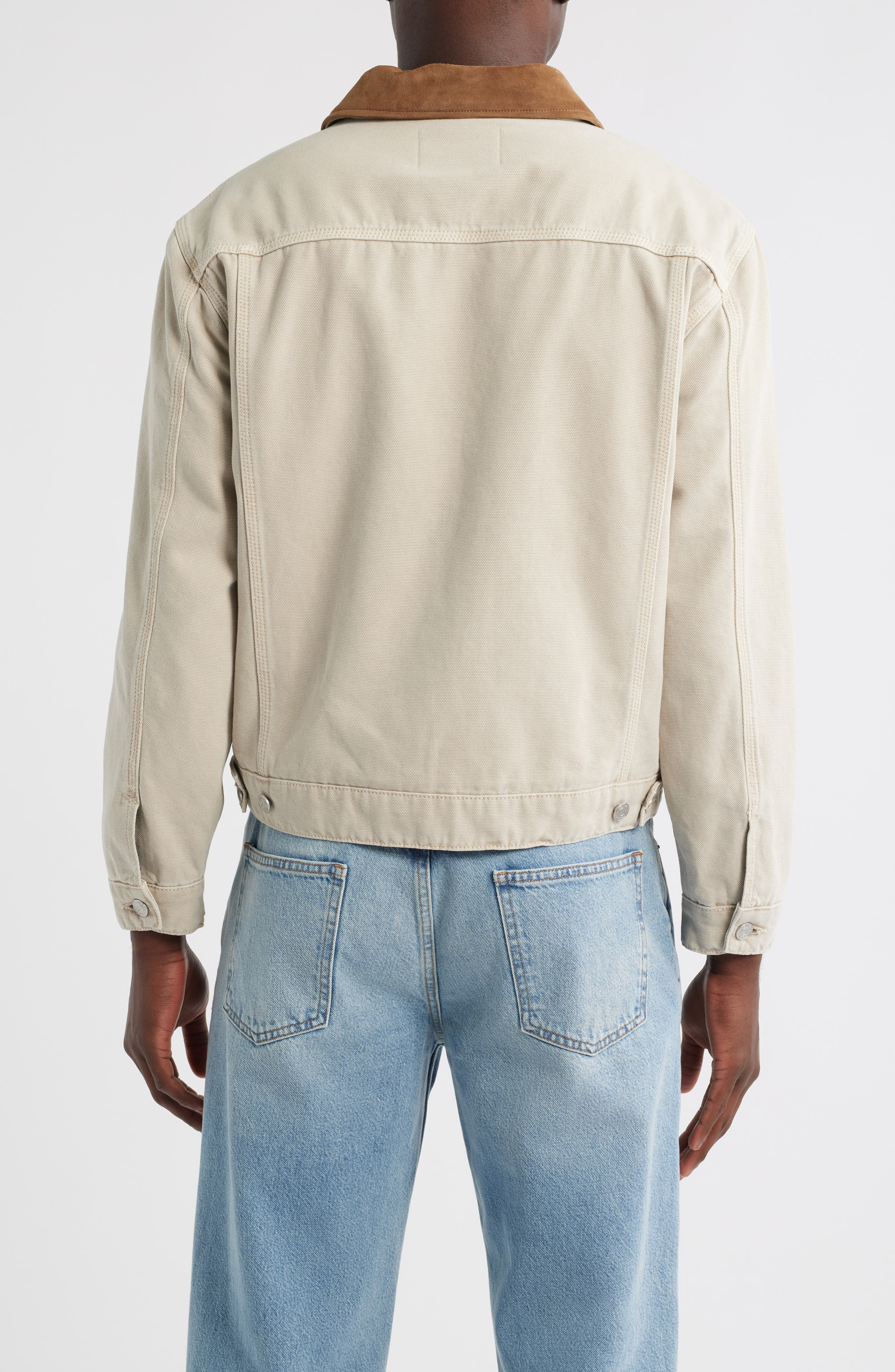 FRAME Cotton Canvas Utility Jacket in Beach Sand at Nordstrom - 2