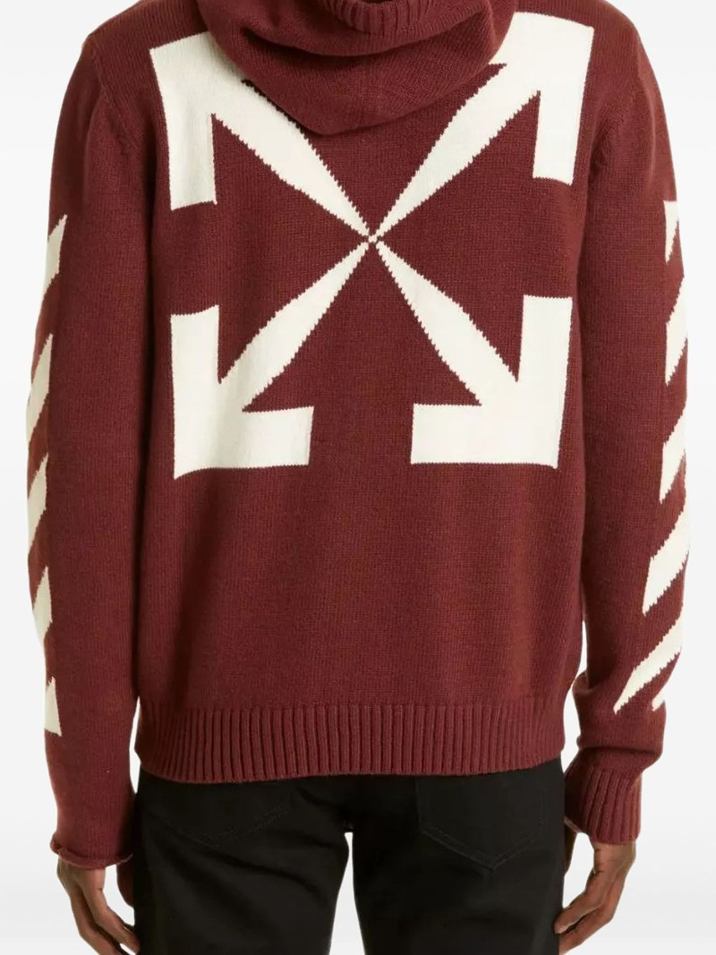 Off-White Arrows-motif zip-up hoodie outlook