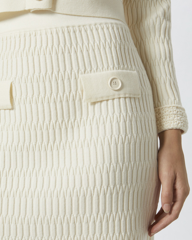 KNIT MINI SKIRT WITH GEOMETRIC STITCHING 5