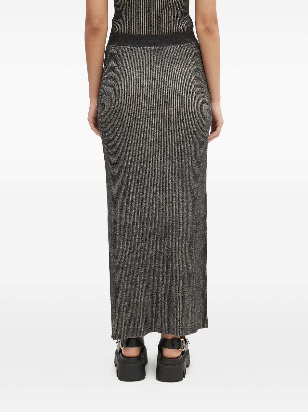 ribbed-knit maxi skirt - 4