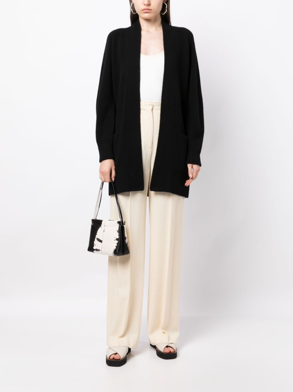 open-front cashmere cardi-coat - 2