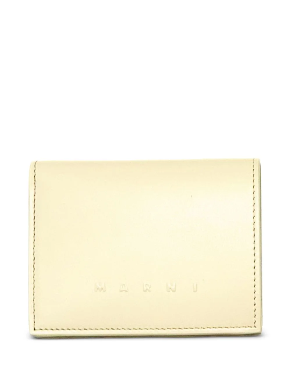 logo-print leather wallet - 1