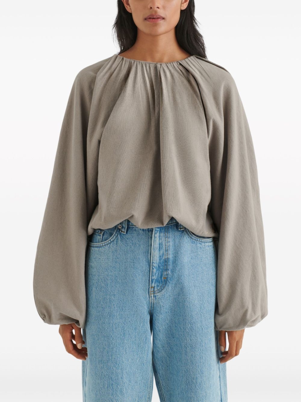 Sade gathered cotton top - 3