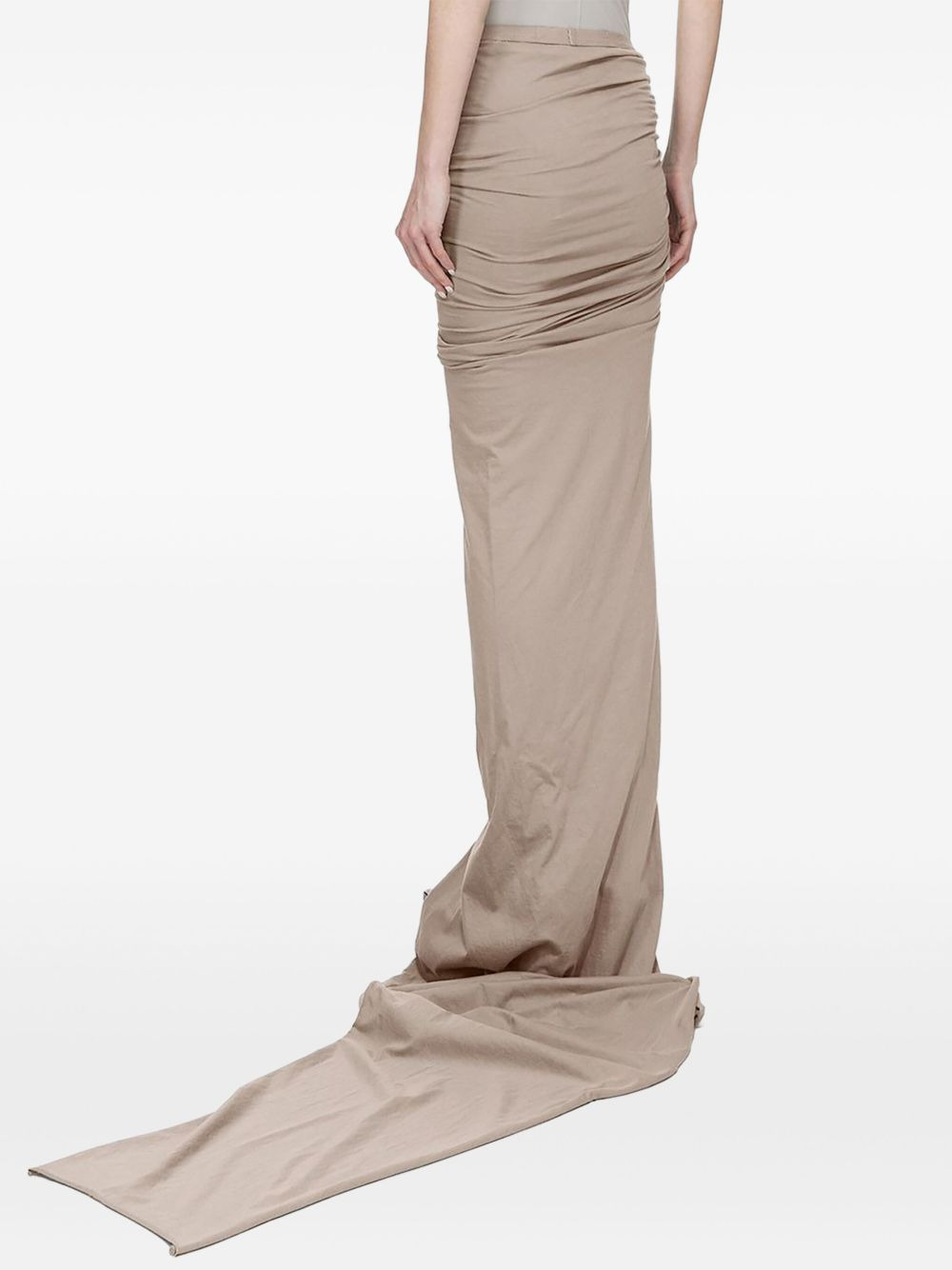 draped split asymmetric skirt - 3
