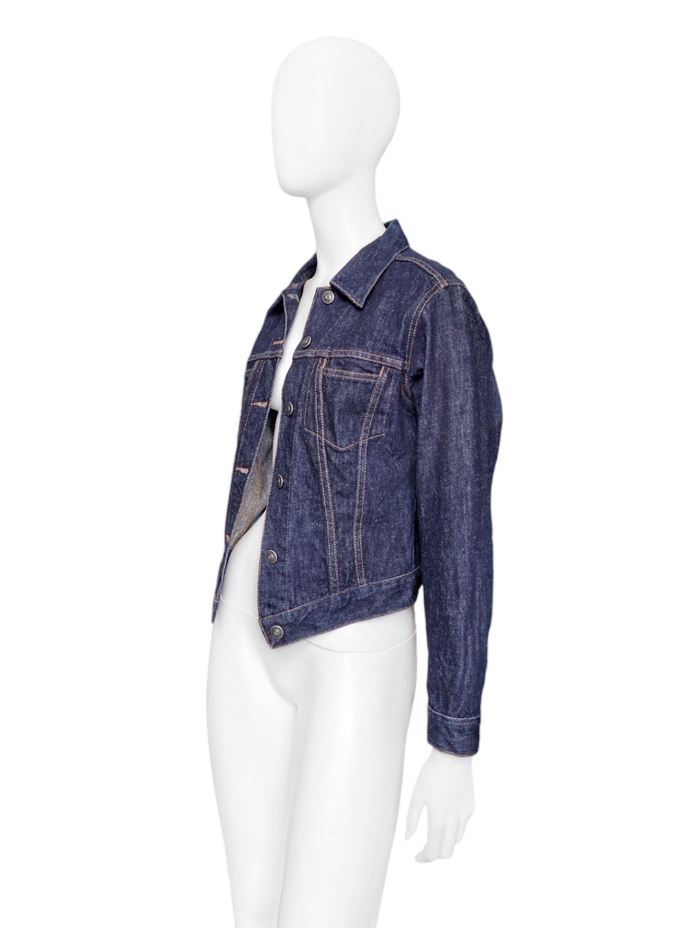 Gucci Spring 1998 Tom Ford Esther Cañadas Look#32 Raw Denim Jacket 42 - 3