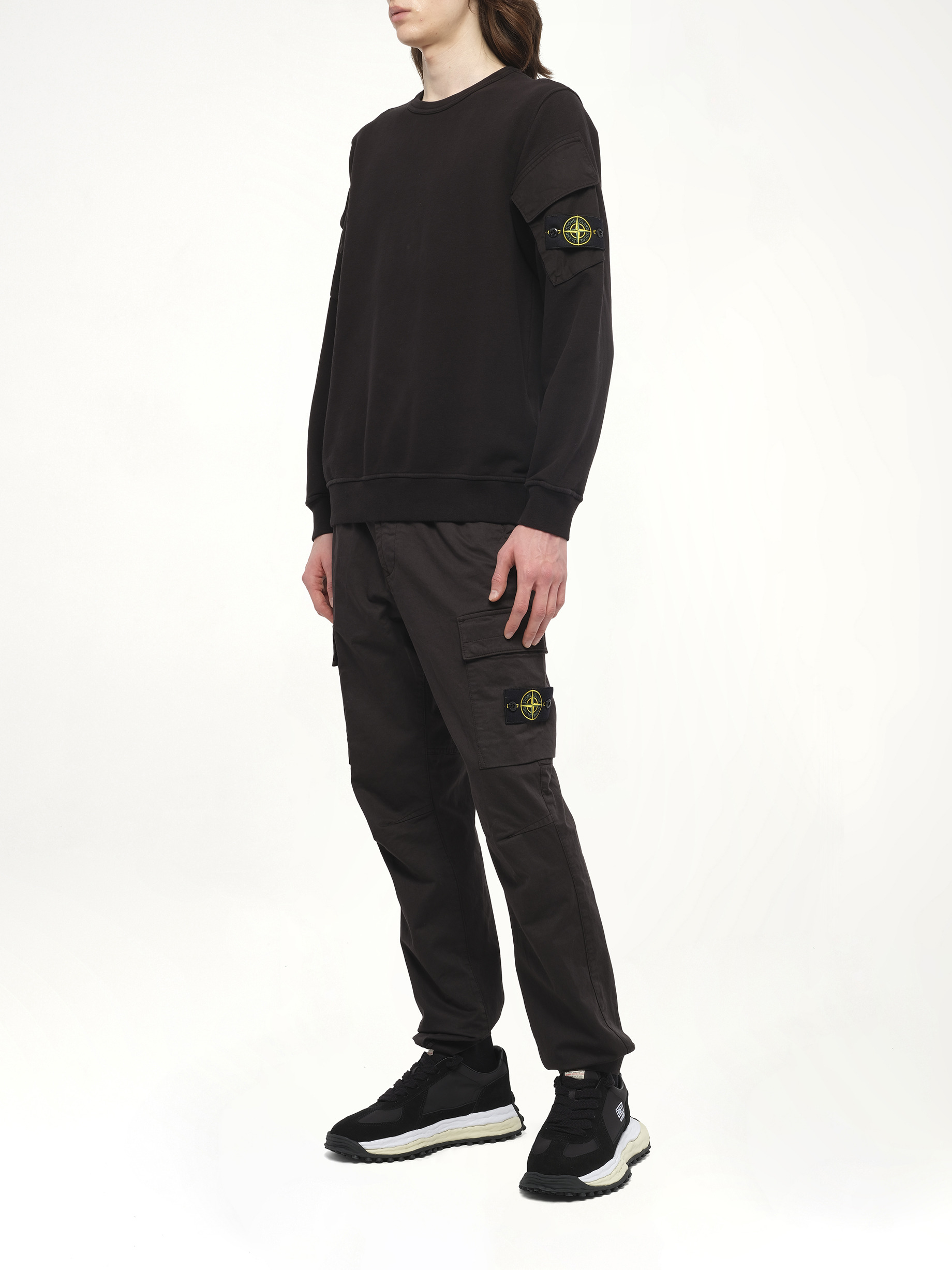 610000 Cotton Fleece Sweatshirt in Black - 4
