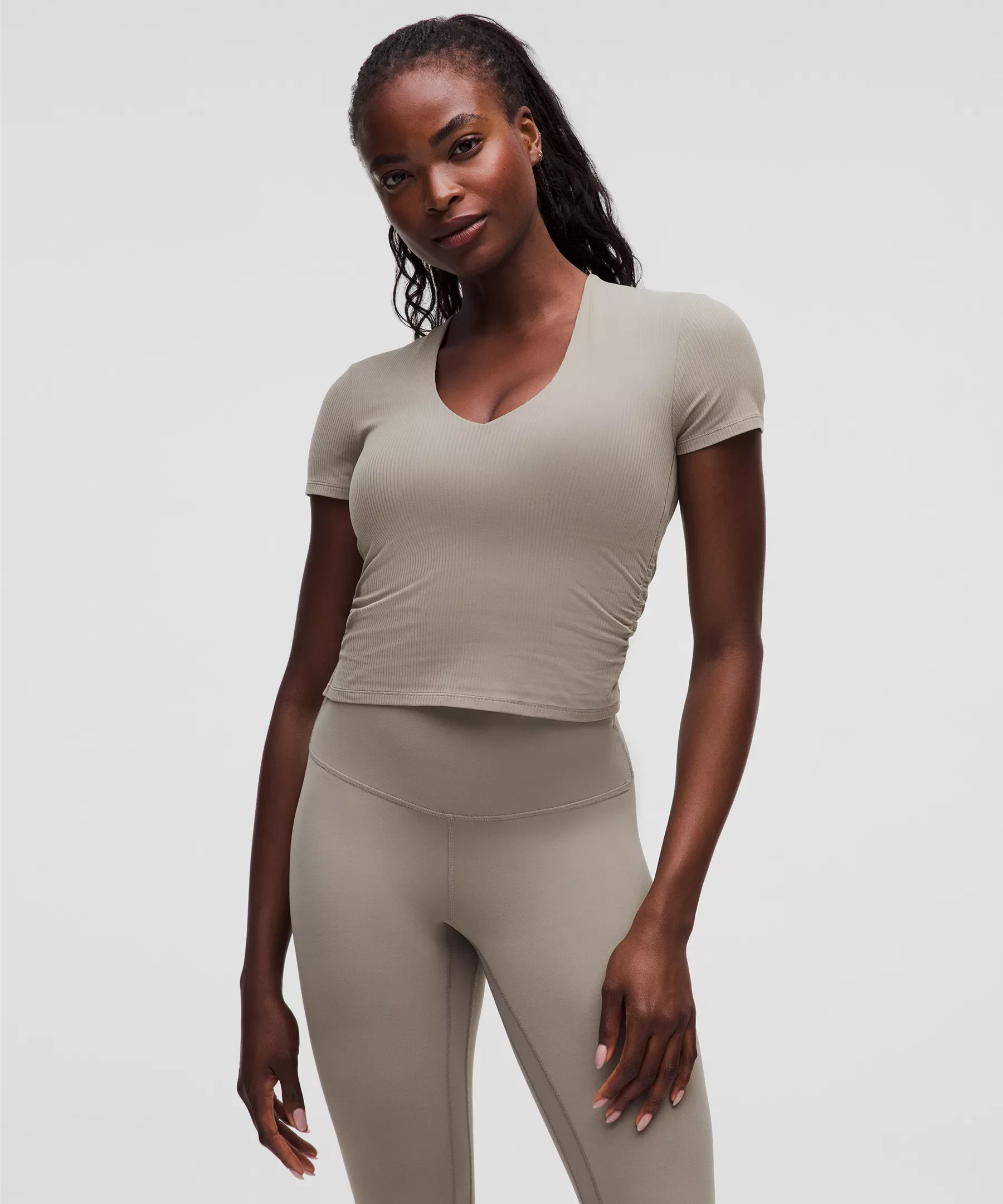 All It Takes Ribbed Nulu V-Neck T-Shirt *B–D Cups - 1