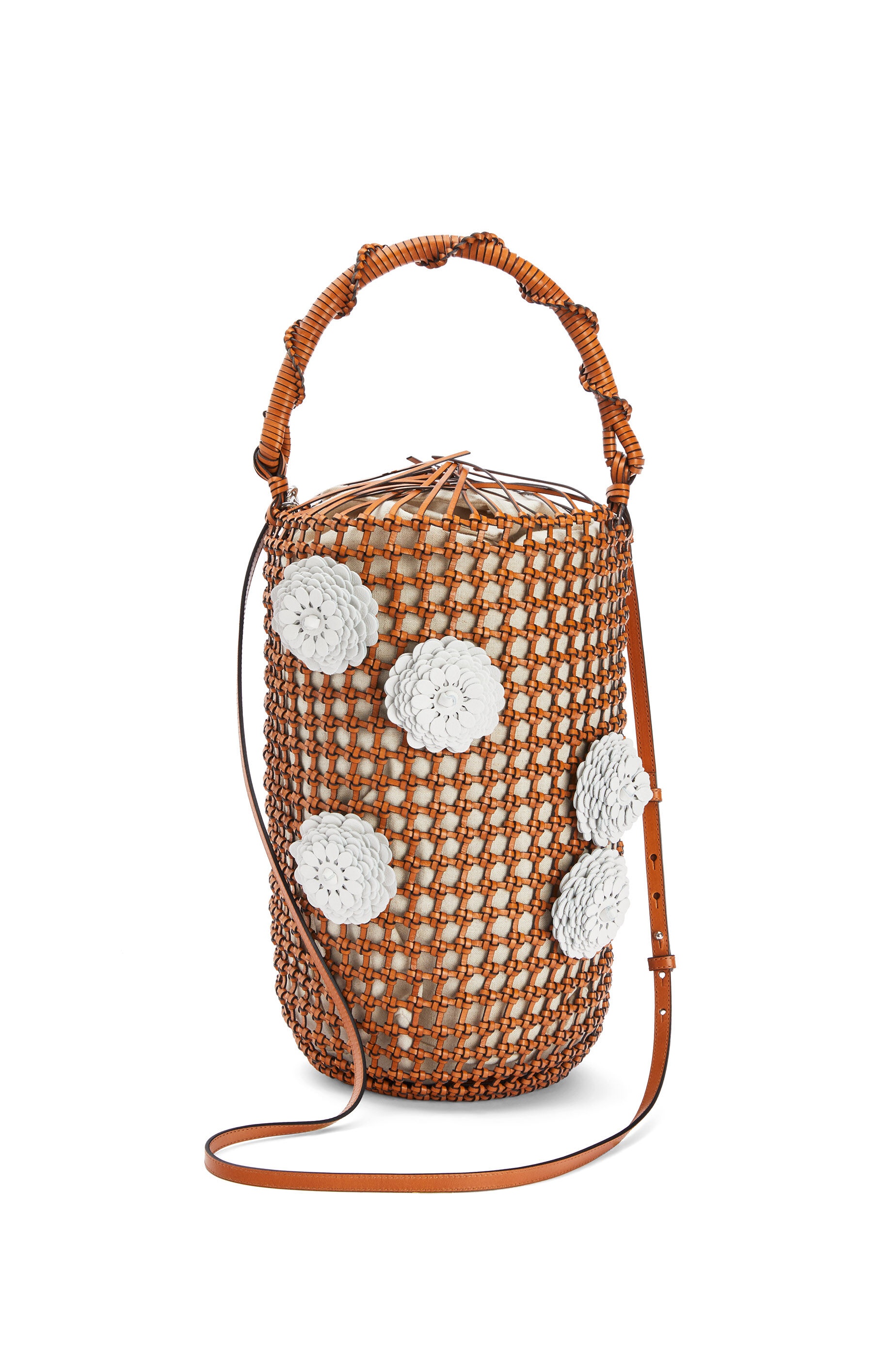 Flower Bucket mesh bag in calfskin - 4