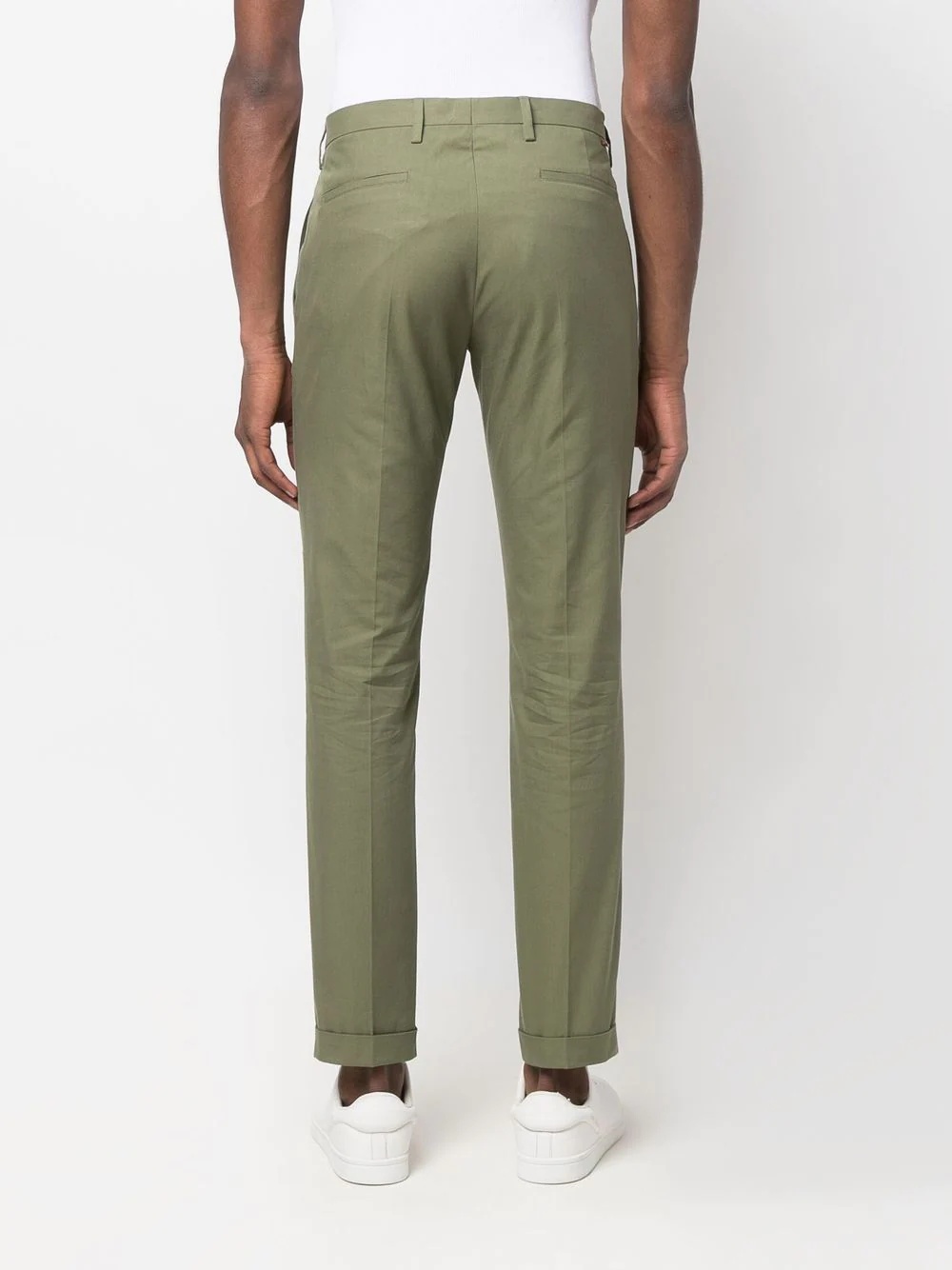 slim-cut chino trousers - 4