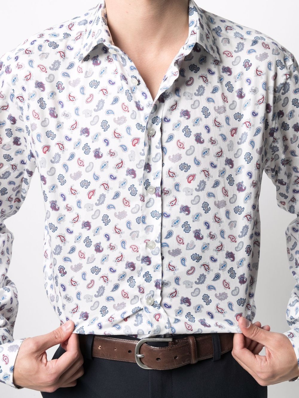 paisley-print cotton shirt - 5