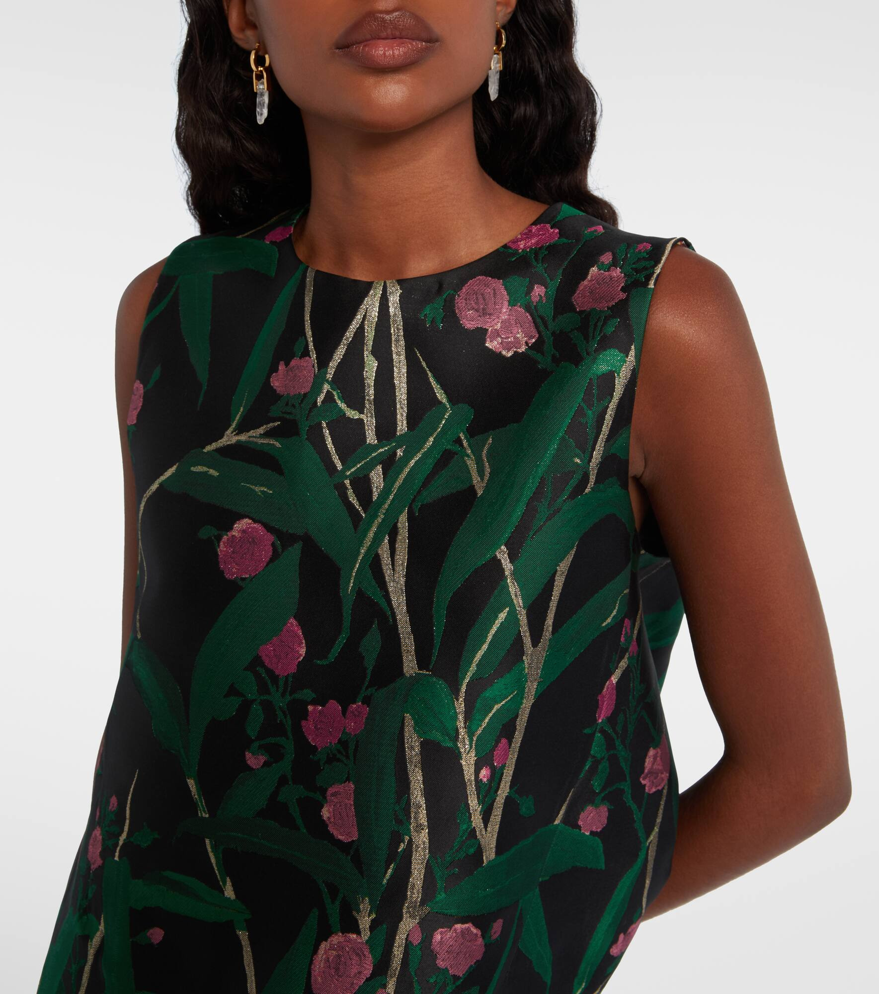 La Scala feather-trimmed jacquard top - 4