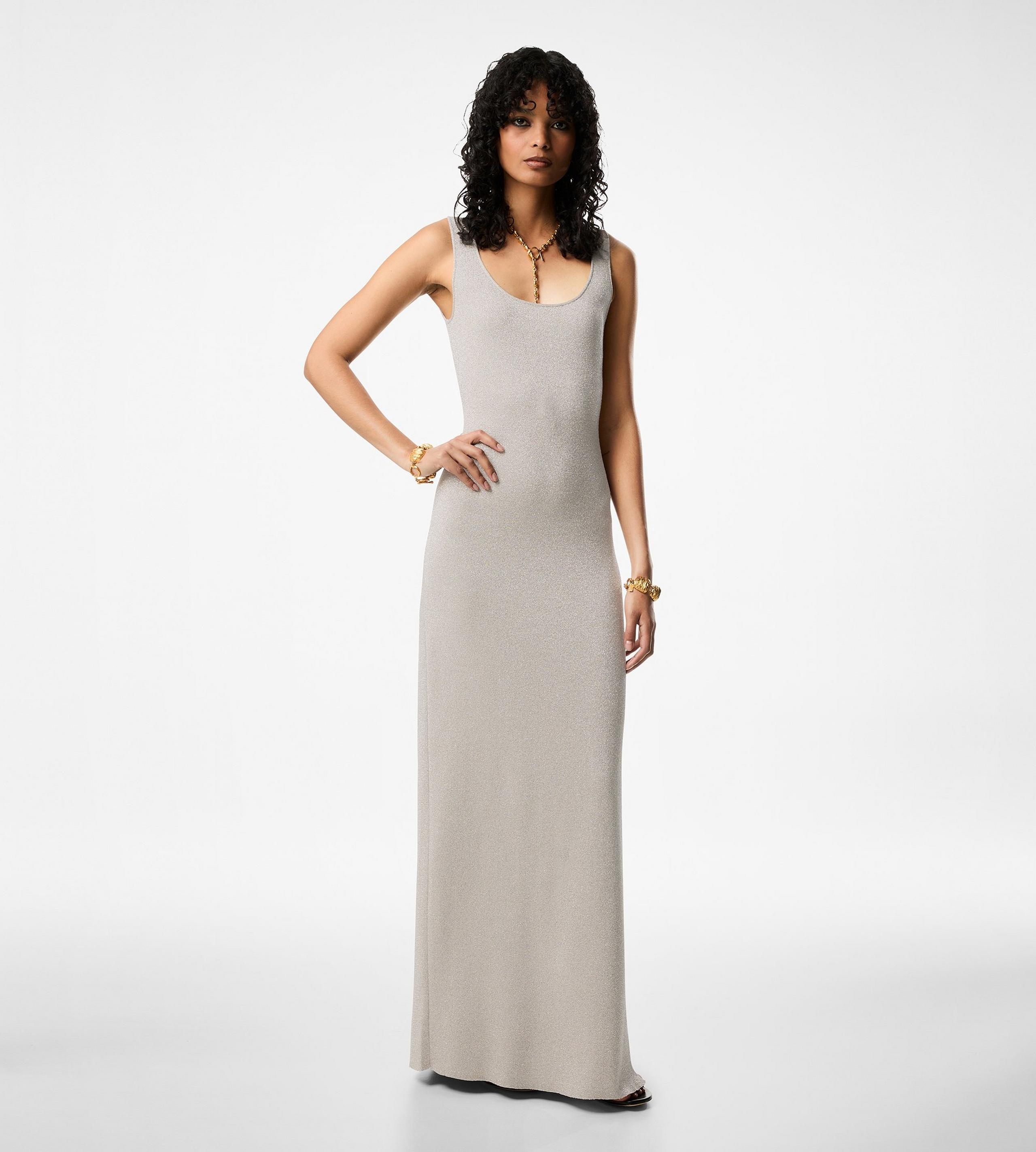 OPEN-BACK KNIT EVENING DRESS - 2