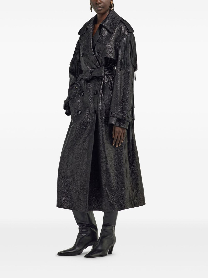 fringed leather trench coat 3