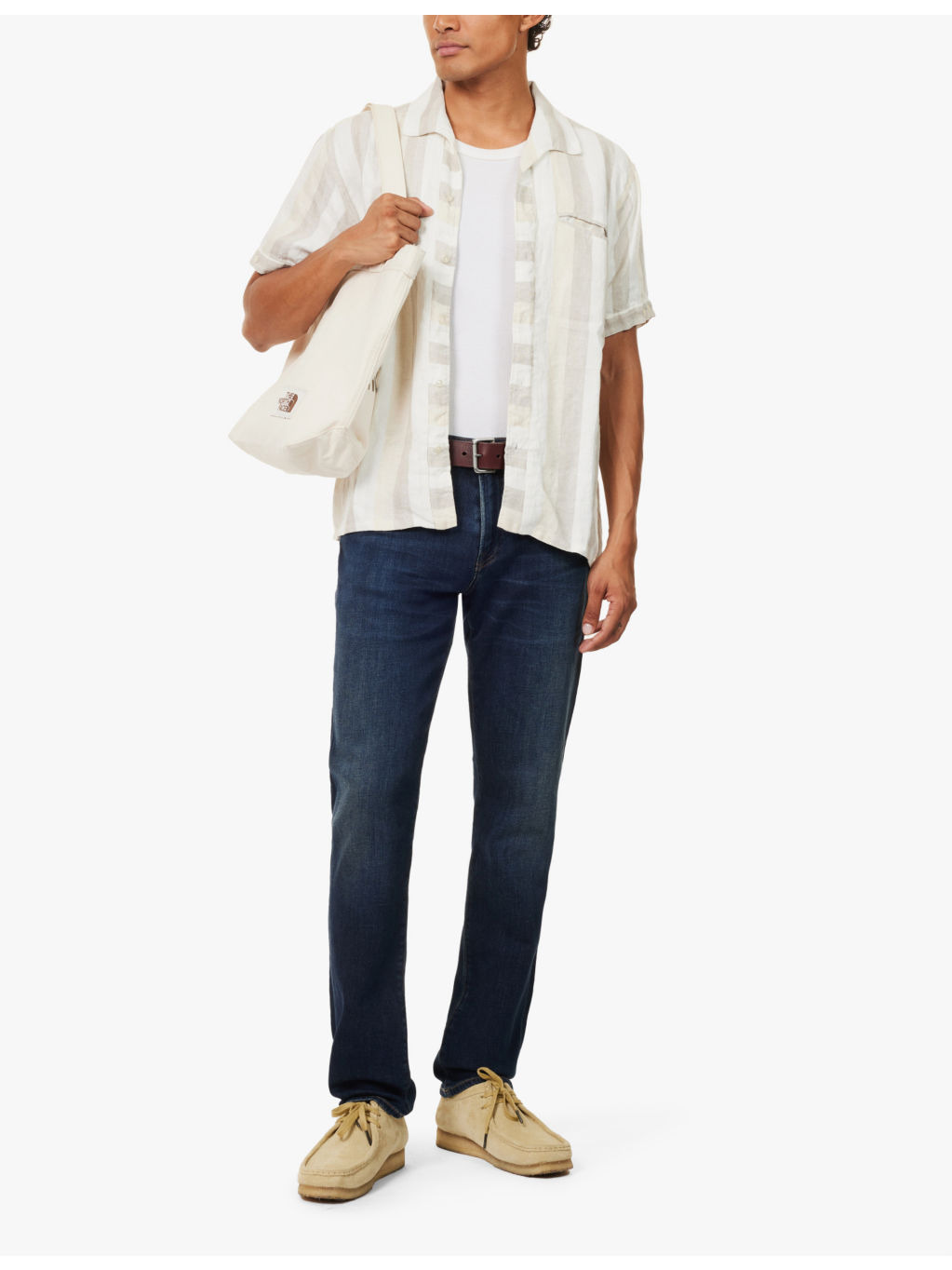 Gage regular-fit straight-leg mid-rise stretch-denim and cashmere jeans - 2