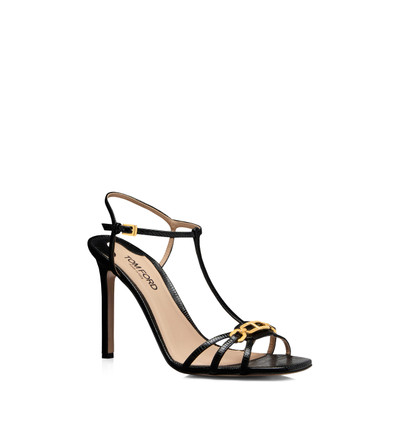 TOM FORD STAMPED LIZARD LEATHER WHITNEY SANDAL outlook