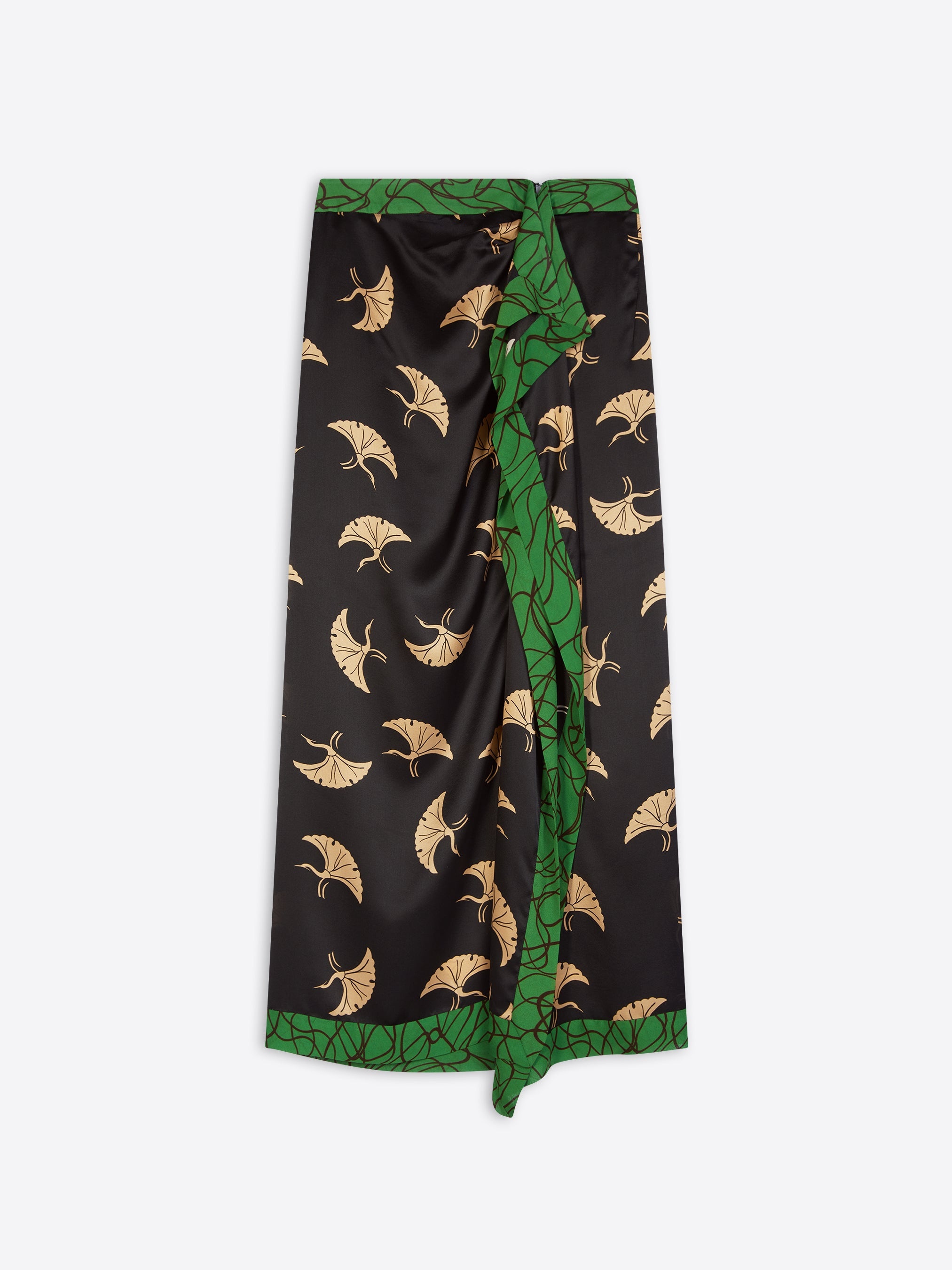 SILK DRAPED SKIRT - 1