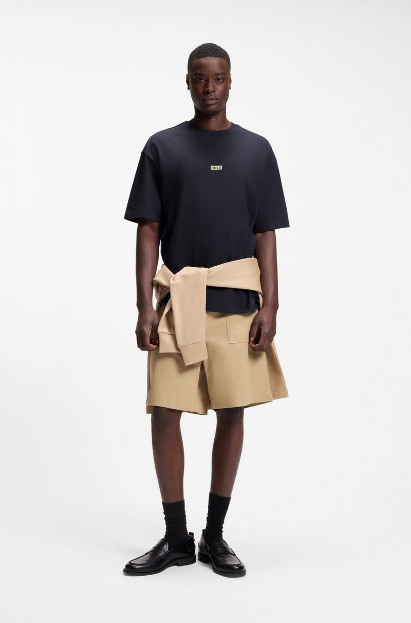 HUGO LOGO-PRINT T-SHIRT IN COTTON JERSEY outlook