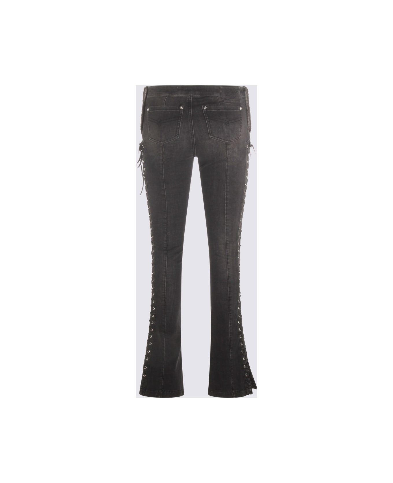 Black Cotton Jeans - 2