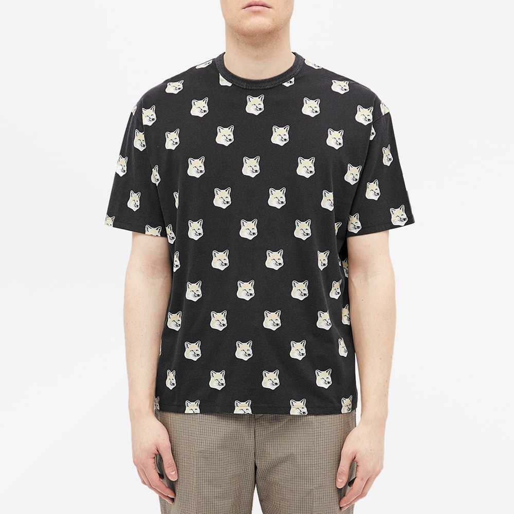 Maison Kitsuné All-Over Pastel Fox Head Tee - 3