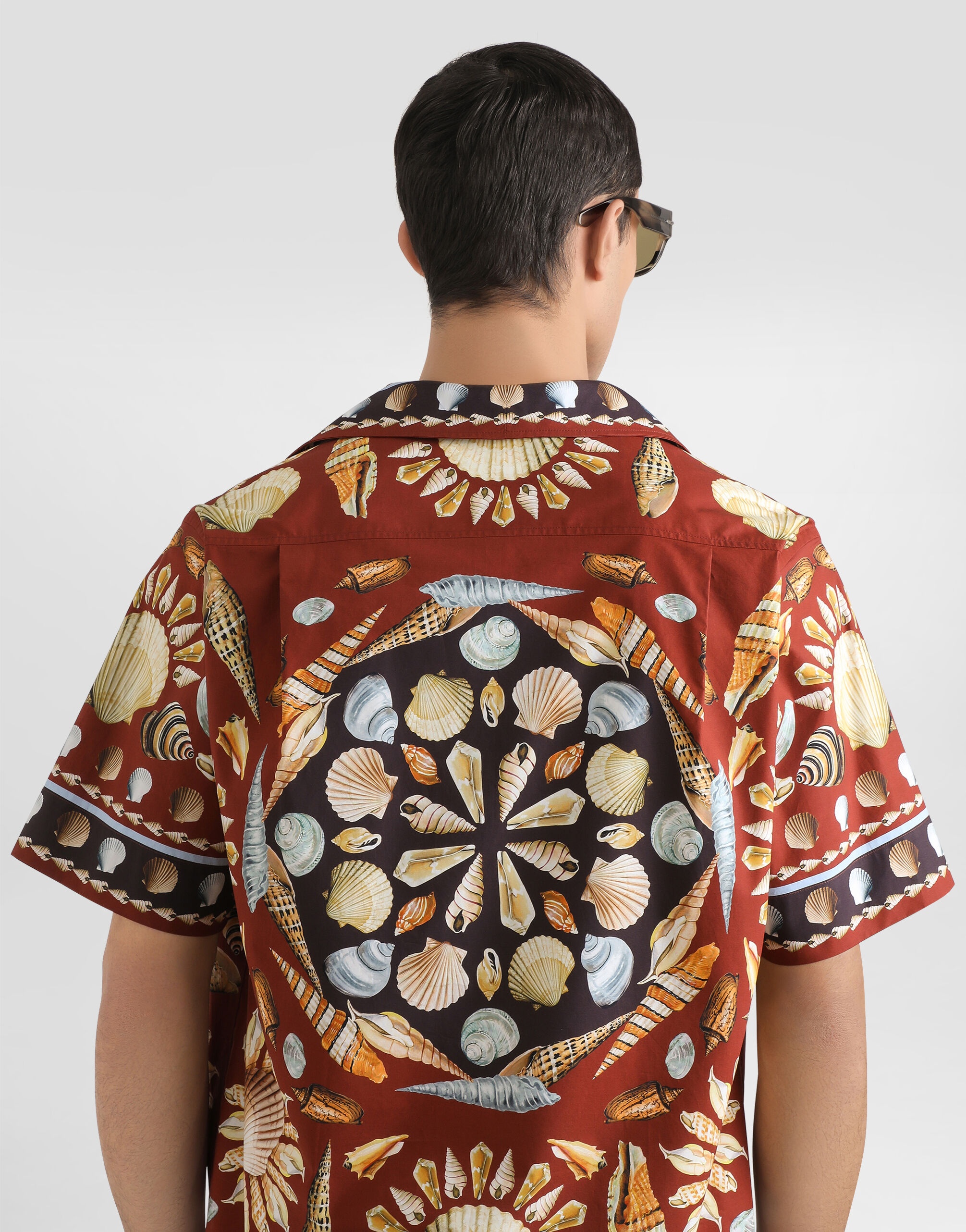 Printe popeline oversized shirt - 5