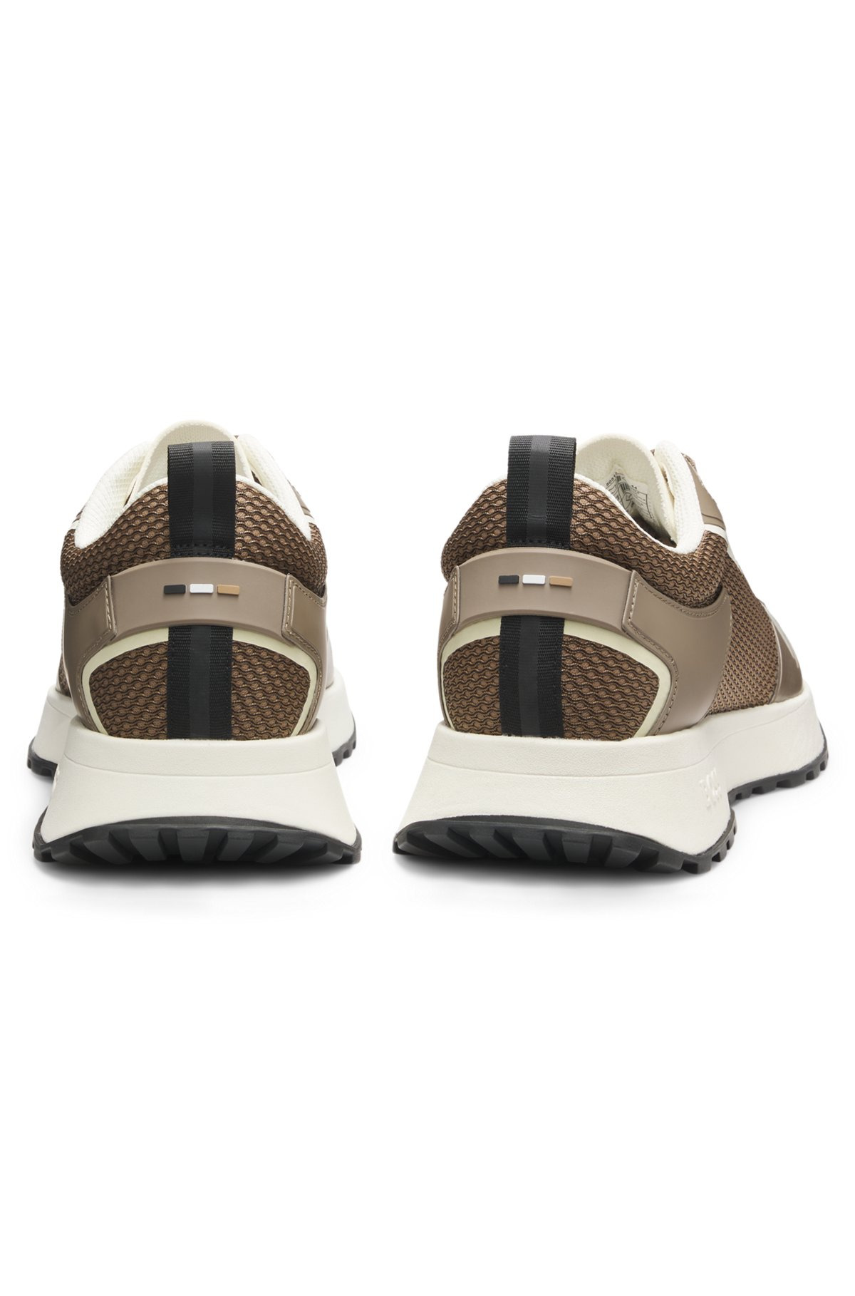 MIXED-MATERIAL TRAINERS WITH MESH DETAILS AND BRANDING - 4
