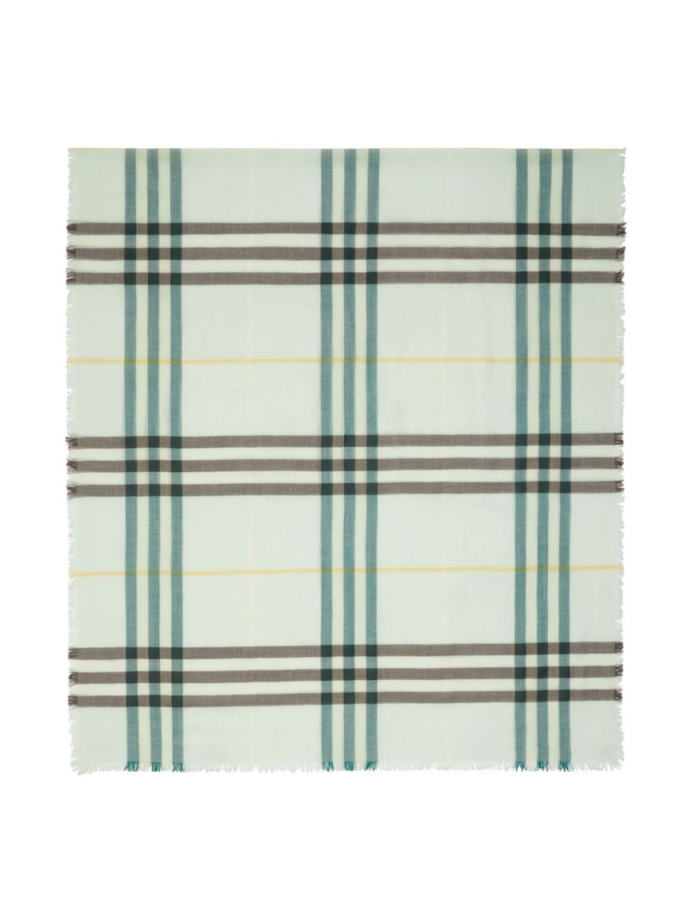 checked wool scarf - 2