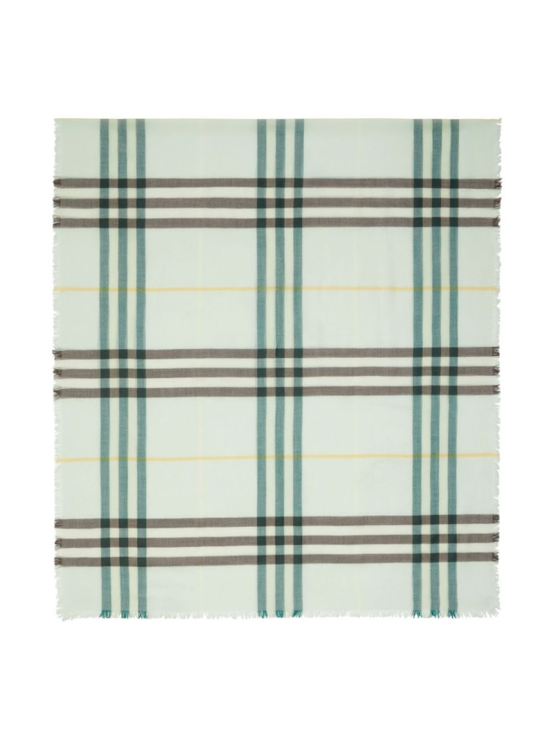 Burberry checked wool scarf outlook