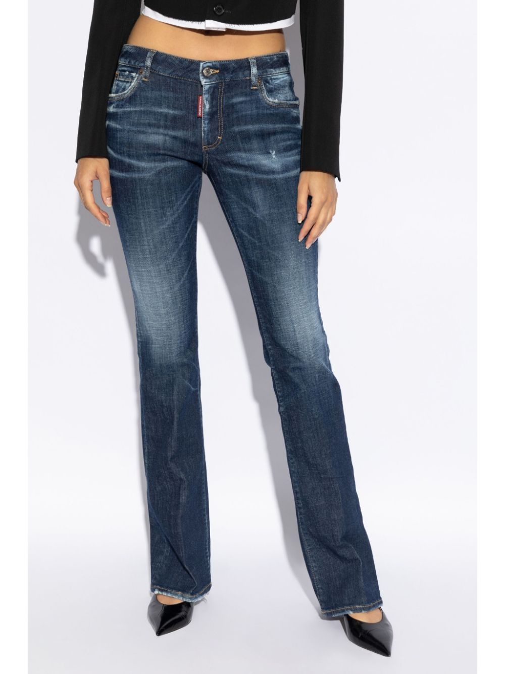 mid-waist flared jeans - 3