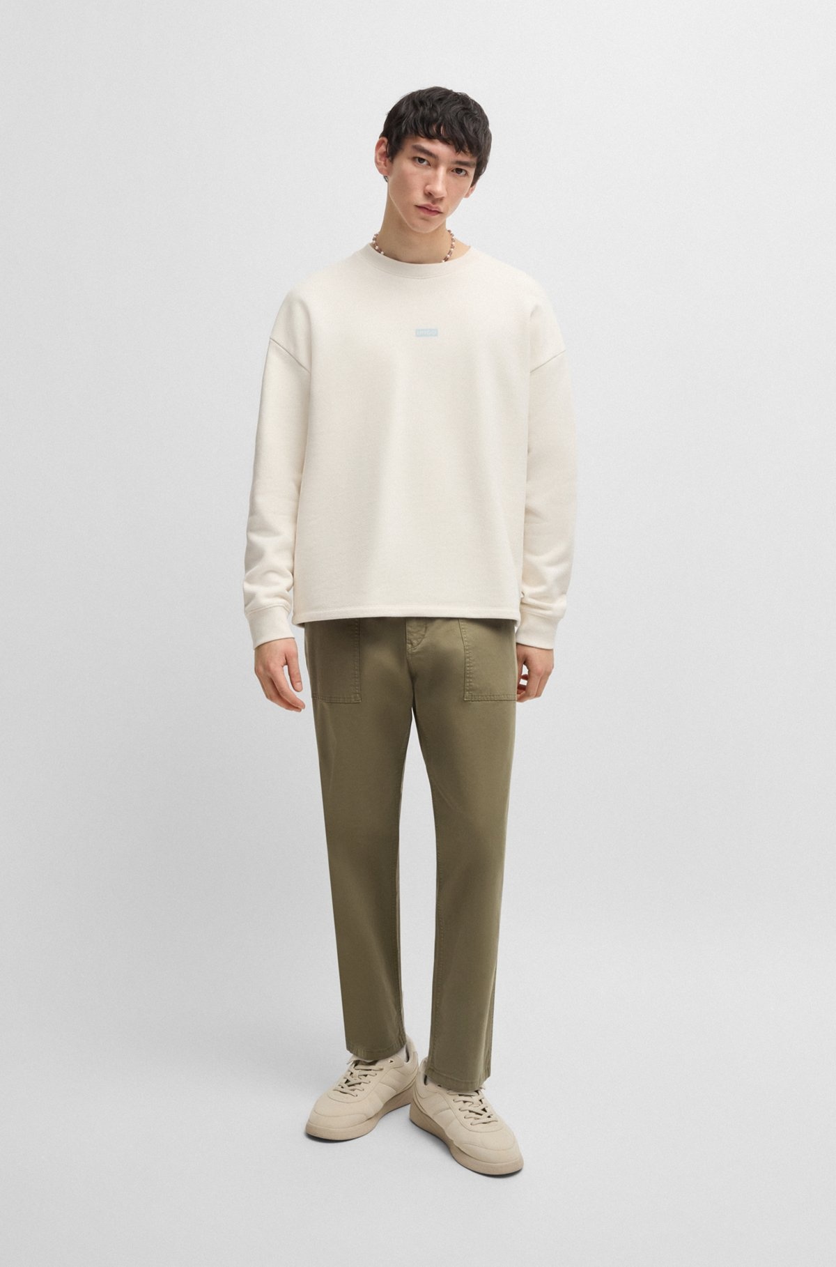 TAPERED-FIT TROUSERS IN STRETCH-COTTON TWILL - 3