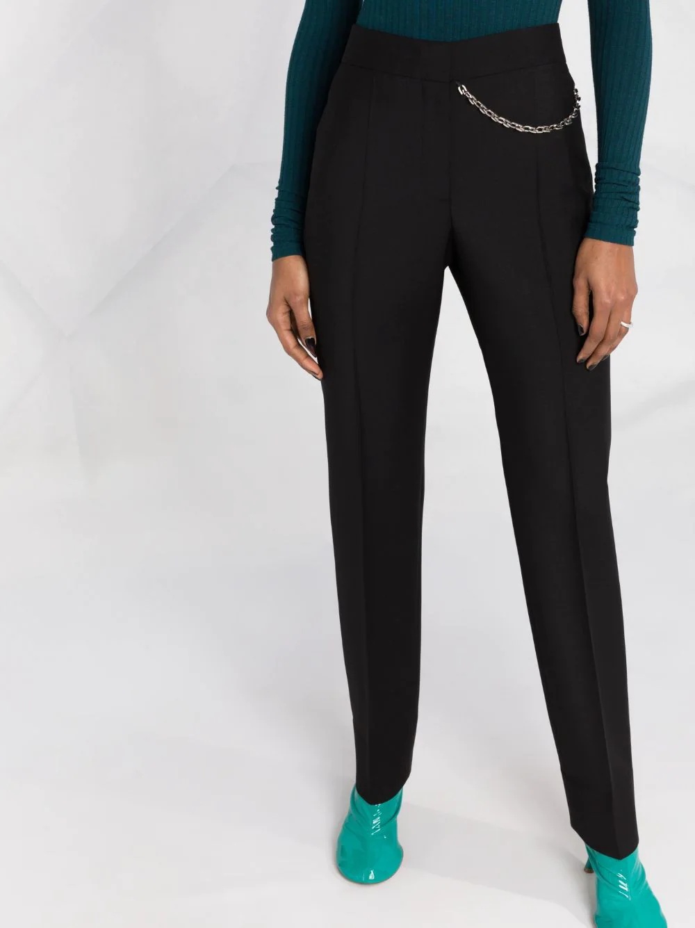 chain-detail tailored trousers - 5