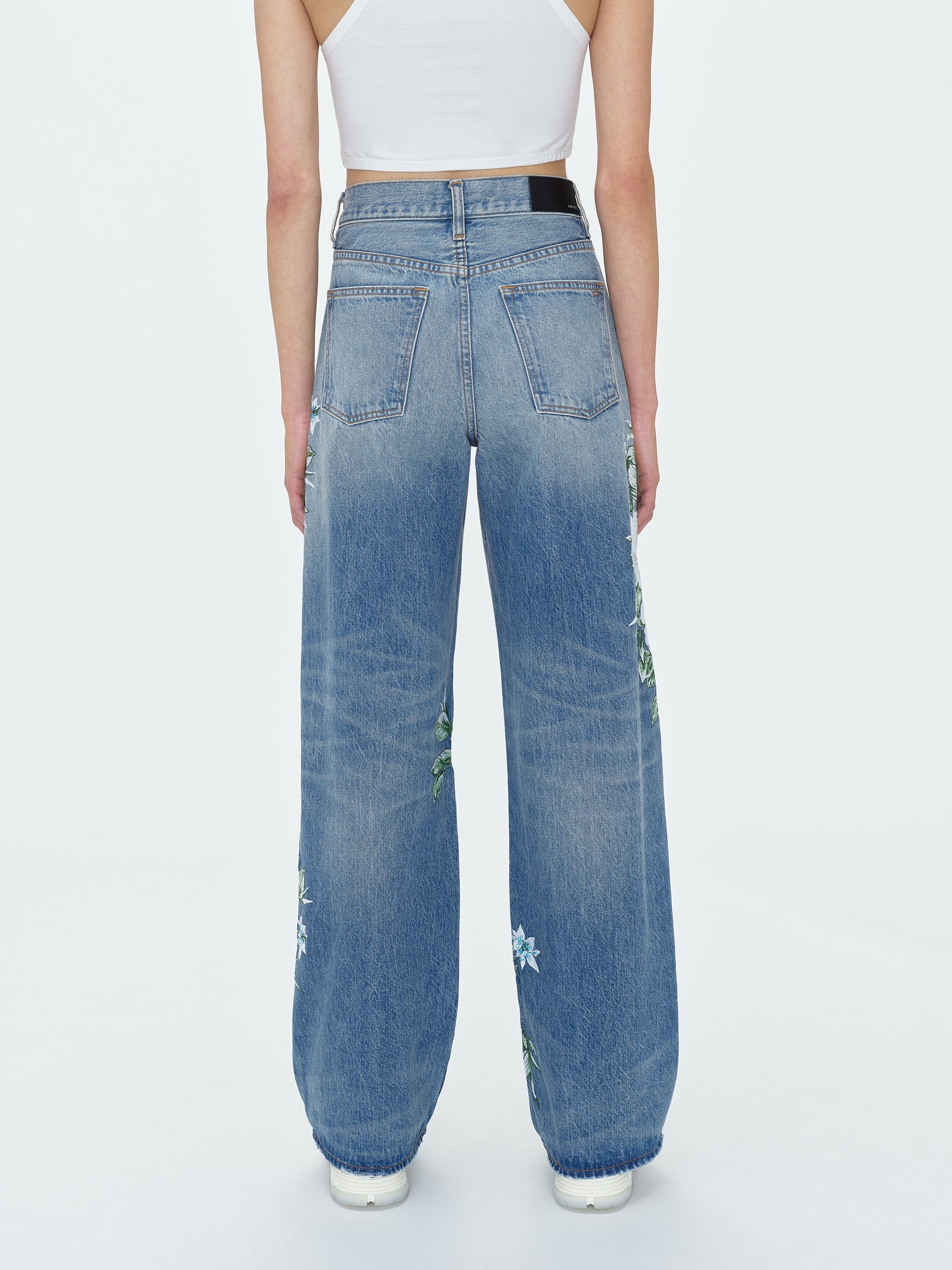 AMIRI FLORAL WIDE LEG JEAN - 5