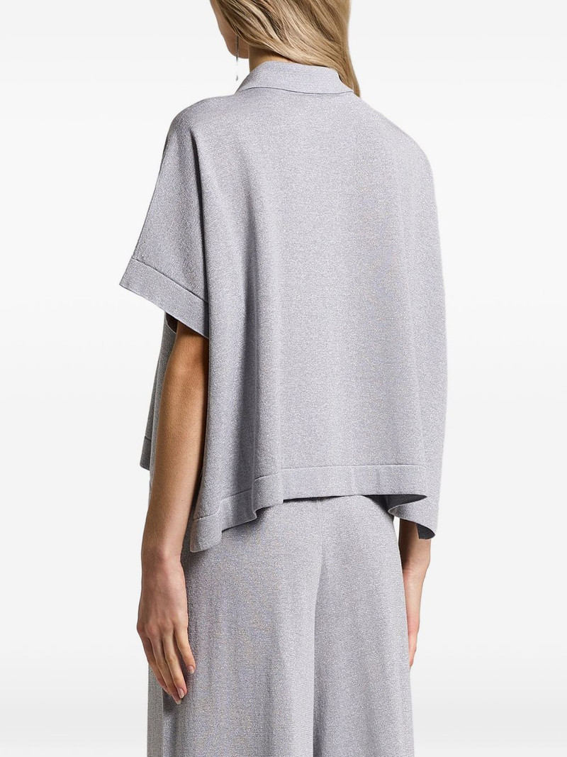 buttoned short-sleeve polo top 3